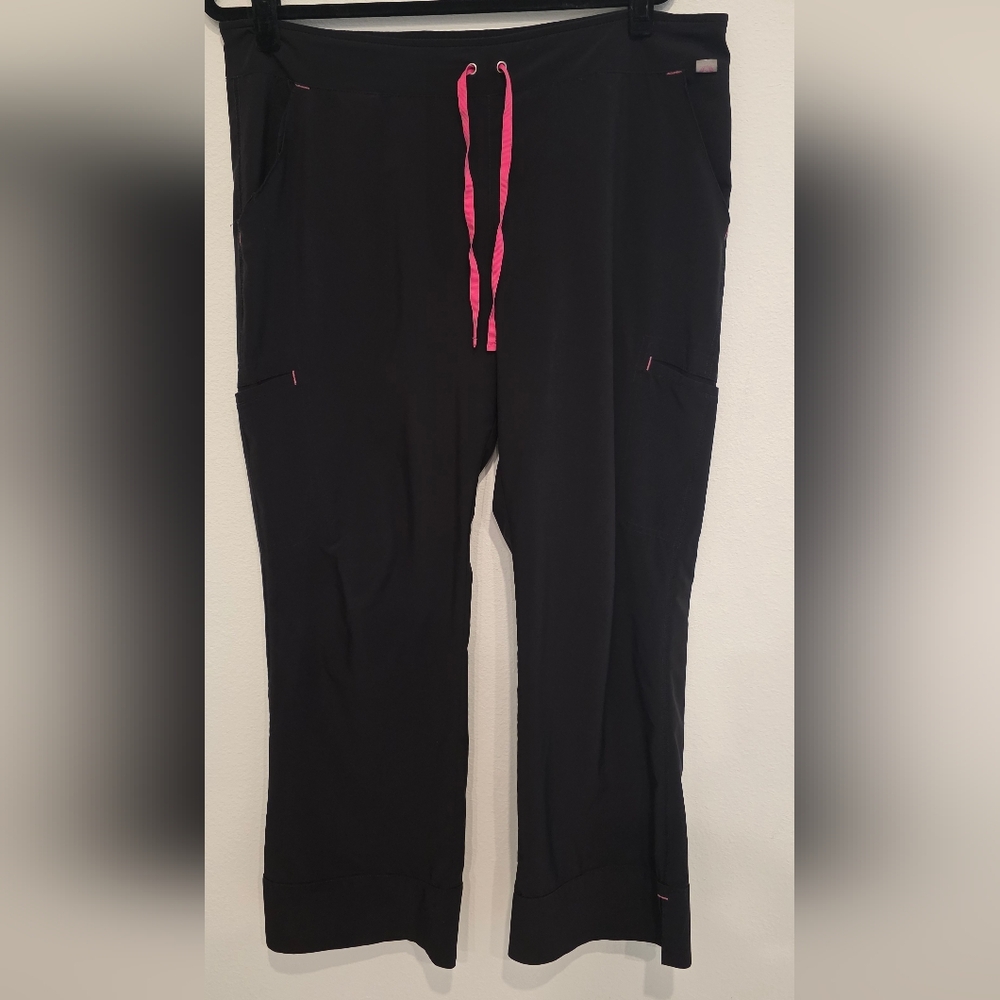 LG Black and Pink Track Pants with Stretchy Comfort
